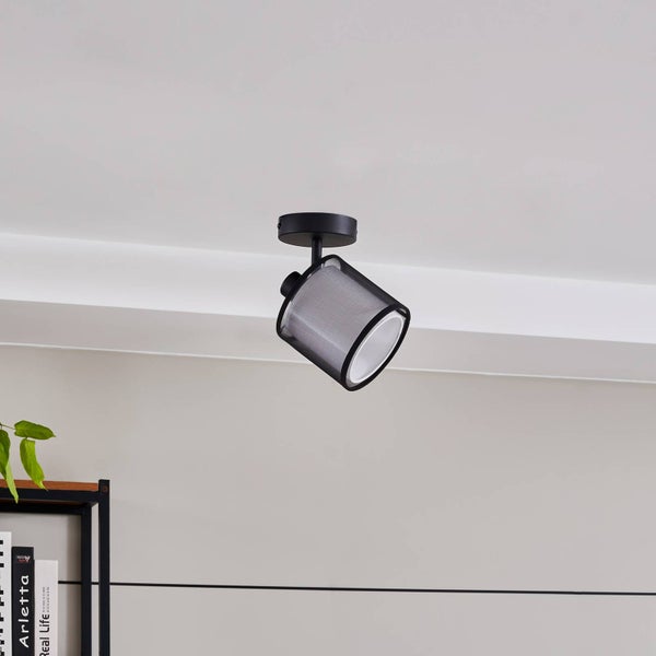 Lindby Strahler Chizoma (Modern) in Schwarz aus Metall (1 flammig, E14) - Deckenlampe Deckenleuchte Lampe Spot Wohnzimmerleuchte