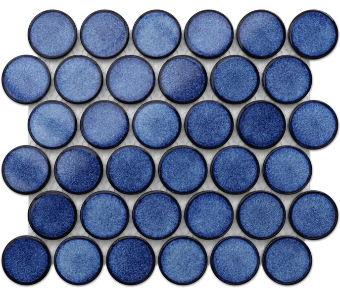Keramikmosaik auf Netz für Bad oder Küche 30.6cm x 26.5cm - Ocean Breeze