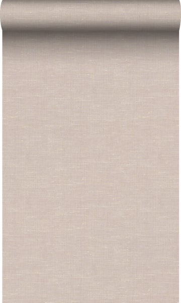 Origin Wallcoverings Tapete Leinen-Optik Hellrosa - 53 cm x 10.05 m - 347637