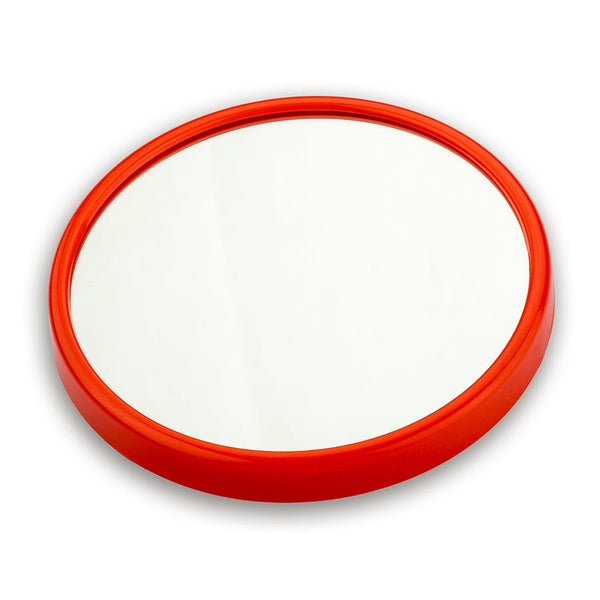Vergrößerungsspiegel 13 cm mit Saugnapf und rotem Rahmen