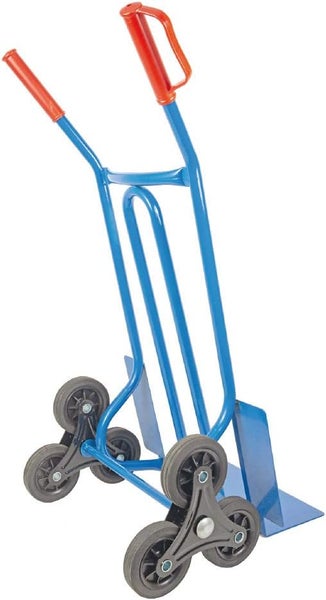 Treppensackkarre Trestles S01HS Stahl | Treppensteiger mit Sternrädern & 250 kg Tragkraft | Blau | Profi-Transportkarre Made in EU