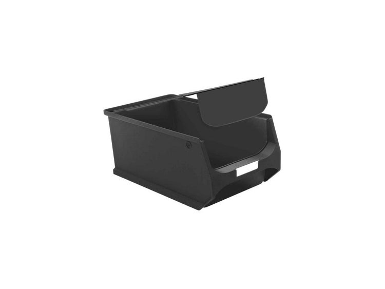 PROREGAL SuperSparSet 18 x Leitfähige Sichtlagerbox 4.1 Mit Griffstange und Abdeckung HxBxT 15 x 20 x 35 cm 7,2 Liter ESD Sichtlagerbehälter Sichtlagerkasten