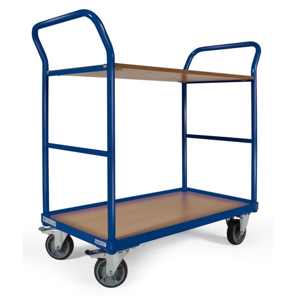 Transportwagen mit zwei Ebenen und Rollen