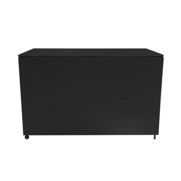 Serafina Rattan Modulares 6-teiliges Möbelset mit Aufbewahrungsbox 996L - Schwarz
