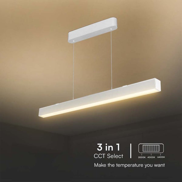 V-TAC VT-7-44-W - Lineares Licht - Samsung - IP20 - Weißes Gehäuse - 40 Watt - 3400 Lumen - 3IN1 -