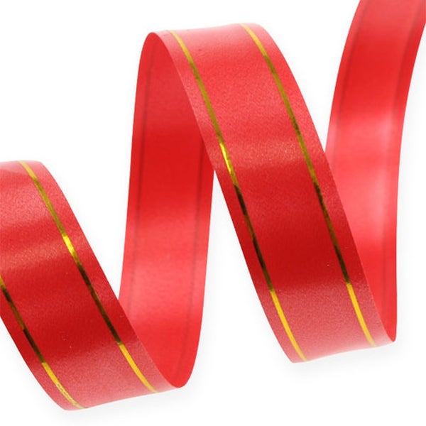 Dekoratives Geschenkband mit goldenen Streifen