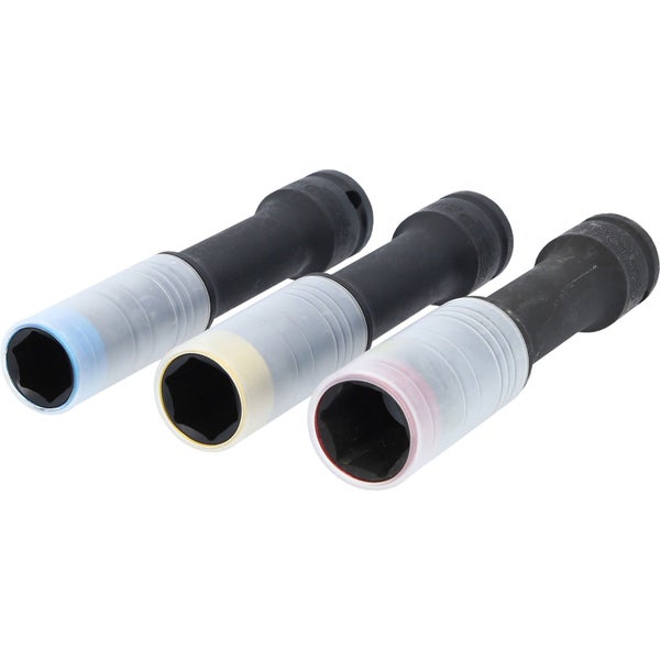 KS TOOLS SlimPOWER Alu-Felgen Kraft-Stecknuss-Satz extra lang 3tlg. 1/2 17 19 21 mm - 515.0622