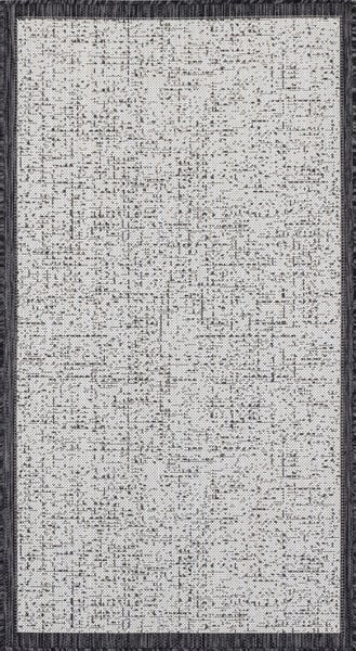 In-/Outdoor-Teppich Elfenbein/Grau 80x150 cm JODY