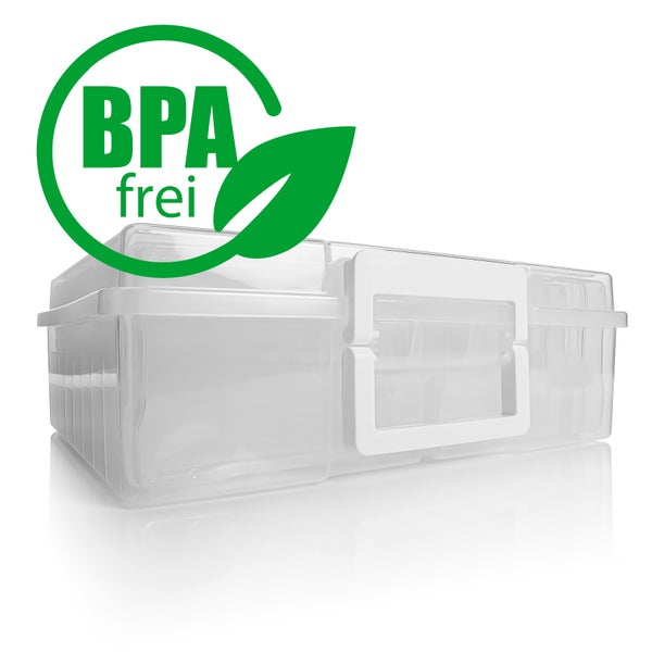 BigDean Fotoaufbewahrungsbox mit 16 Fächern – Foto Organizer für Bilder, Karten, Bürobedarf uvm. – Fotobox BPA-frei & aus robustem Kunststoff – ideal als Aufbewahrungsbehälter geeignet