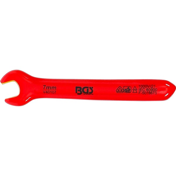 Roter isolierter Schraubenschlüssel 7 mm