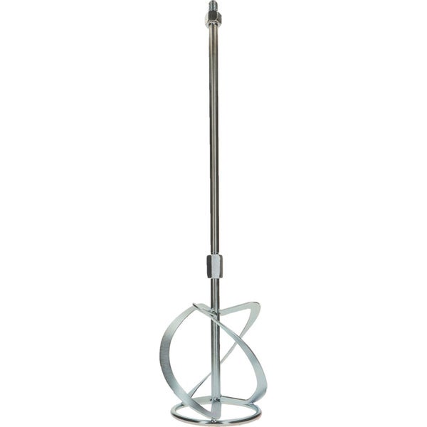 Wendelrührer aus verzinktem Stahl mit M14 Gewinde zum Mischen von Mörtel und Putz.