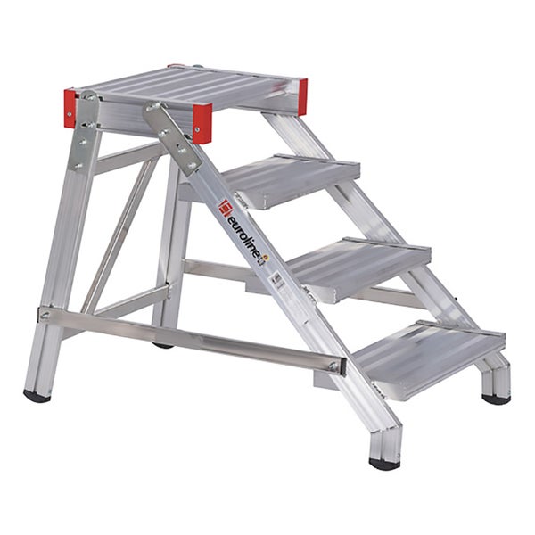 Aluminium Tritt mit vier Stufen von Euroline