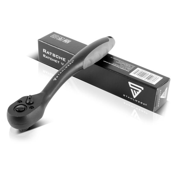 STAHLWERK Profi-Umschaltknarre 3/8 Zoll aus Chrom Vanadium Stahl 72 Zähne
