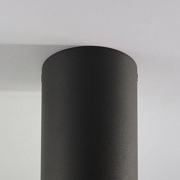 Arcchio Deckenlampe Vinja (Modern) in Schwarz aus Aluminium (1 flammig, GU10) - Deckenleuchte Lampe Flurleuchte
