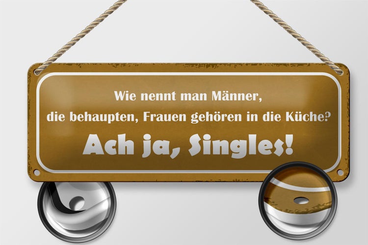 Blechschild Spruch 27x10cm wie nennt man Männer die Dekoration
