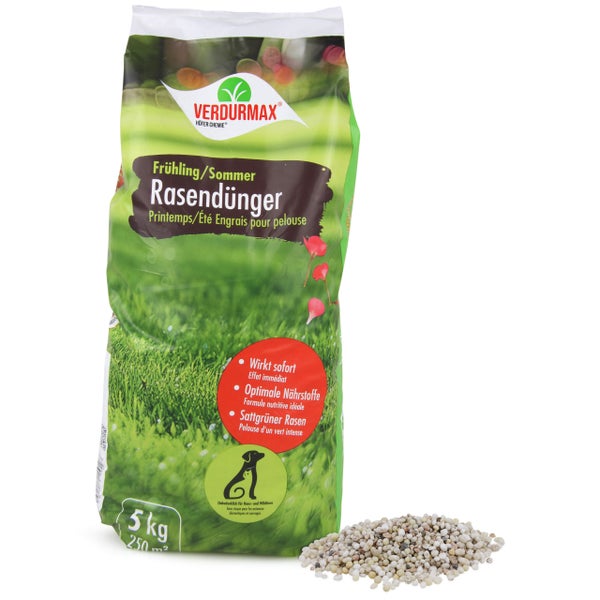 Verdurmax Frühlings- und Sommer-Rasendünger in einer Fünf Kilogramm Packung