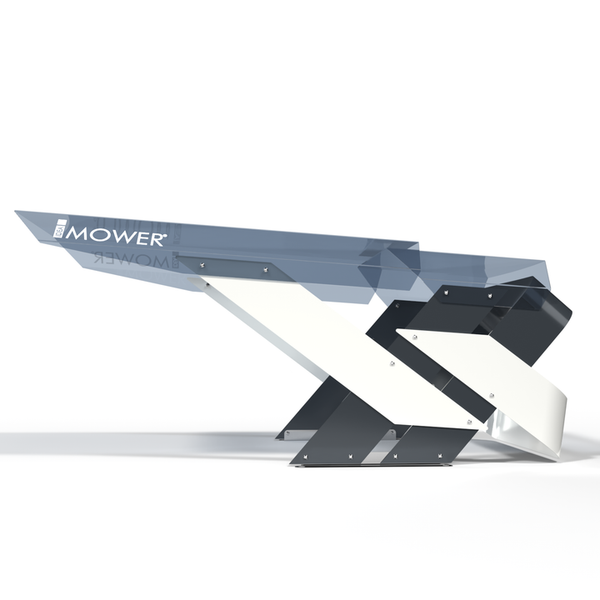 Mähroboter Garage mit Mower Schriftzug