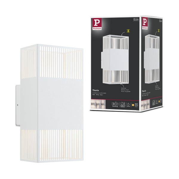 Moderne LED Wandleuchte für den Außenbereich mit Bewegungsmelder zur effizienten Beleuchtung an der Hausfassade.