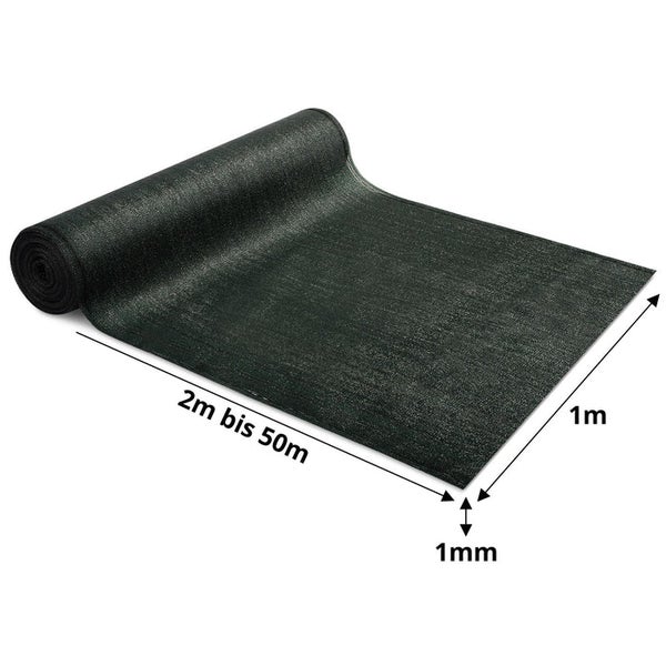 FLOORDIREKT Zaunblende Marius - für Garten & Balkon - Schattiergewebe - Grün - 1,2 x 15 m