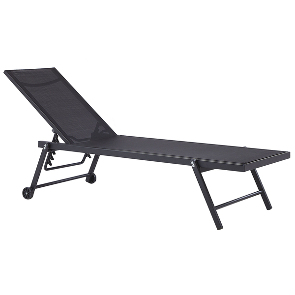 Sonnenliege PORTOFINO Metall Schwarz