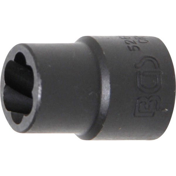 BGS Spiral-Profil-Steckschlüssel-Einsatz / Schraubenausdreher Antrieb Innenvierkant 12,5 mm (1/2) SW 13 mm - 5266-13
