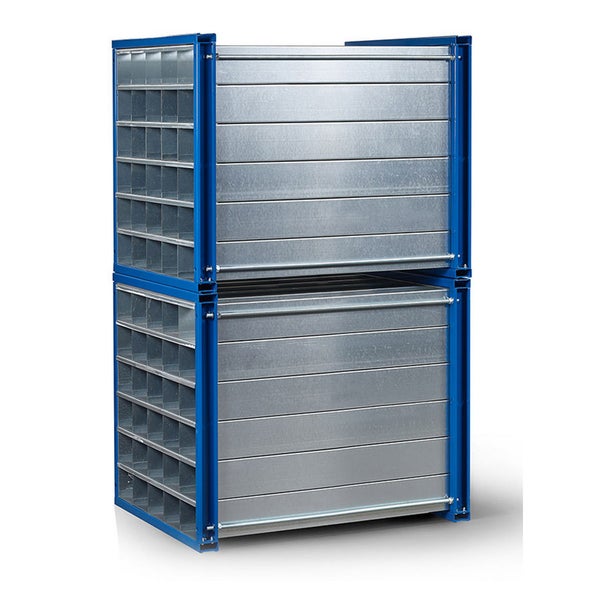 RR Industrietechnik Wabenregal RWR-16/1 1000x1000x1000mm mit 16 Fächern RAL 5010 Enzianblau