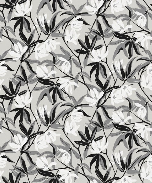 Masureel Tapete Blumen Grau - 53 cm x 10.05 m - 631821