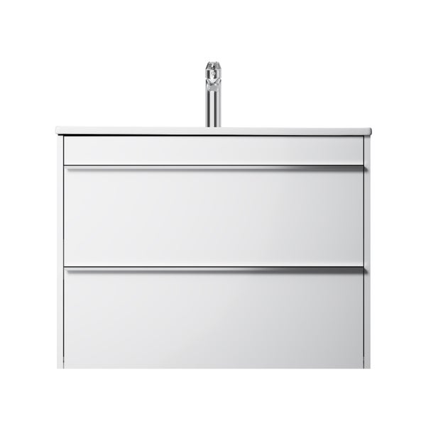 Waschtischunterschrank mit zwei Schubladen und Armatur