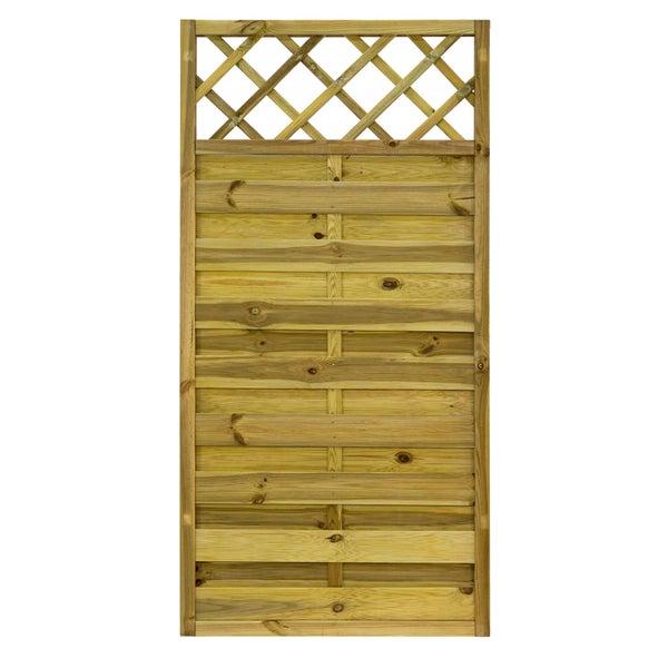 Holzzaun mit Rankgitter