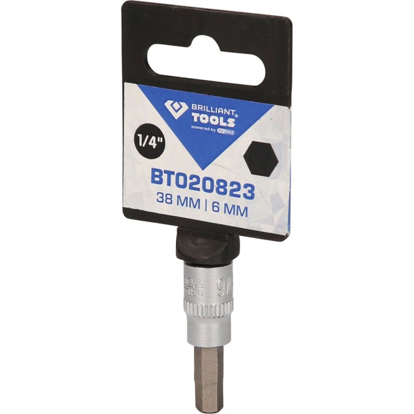 BRILLIANT TOOLS 1/4 Innensechskant Bit-Stecknuss 6 mm - BT020823