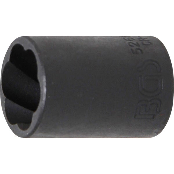 BGS Spiral-Profil-Steckschlüssel-Einsatz / Schraubenausdreher Antrieb Innenvierkant 12,5 mm (1/2) SW 17 mm - 5266-17