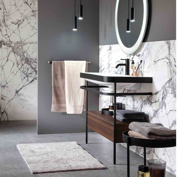 1 St. Badmatte BAHAMAS DESIGN Hellgrau 60 x 90 cm