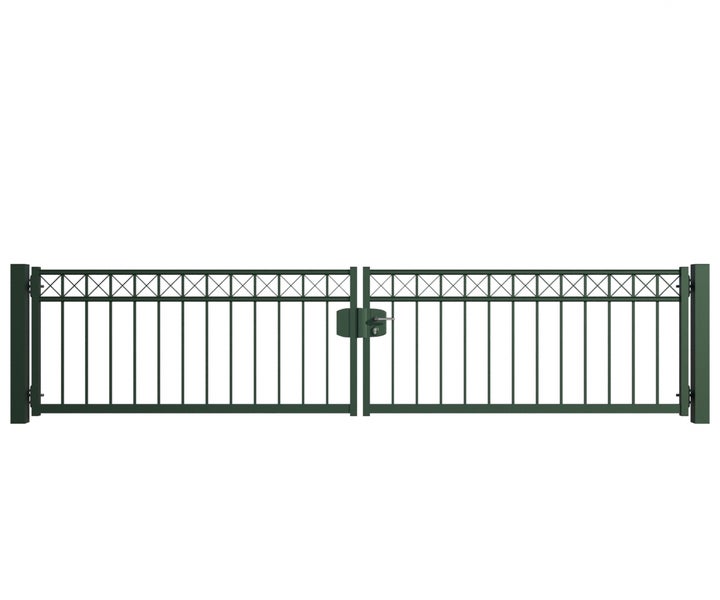 Doppeltor Gartentor aus Metall mit Schloss