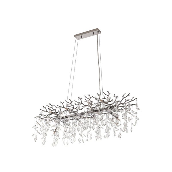 Dekorative Hängeleuchte mit kristallartigen Anhängern