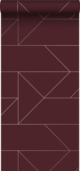 Origin Wallcoverings Tapete grafische Linien Rot - 53 cm x 10.05 m - 347727