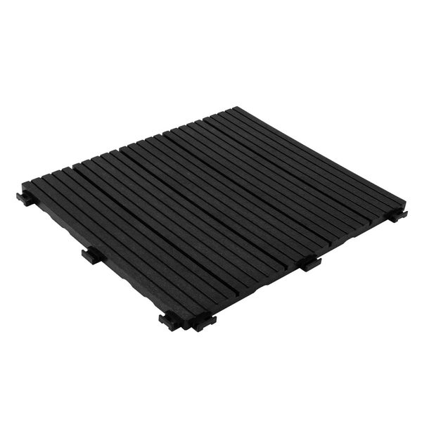 FLOORDIREKT Klickfliesen Claire 30 x 30 cm - Gummi Terrassenfliesen - Grau 11er-Set