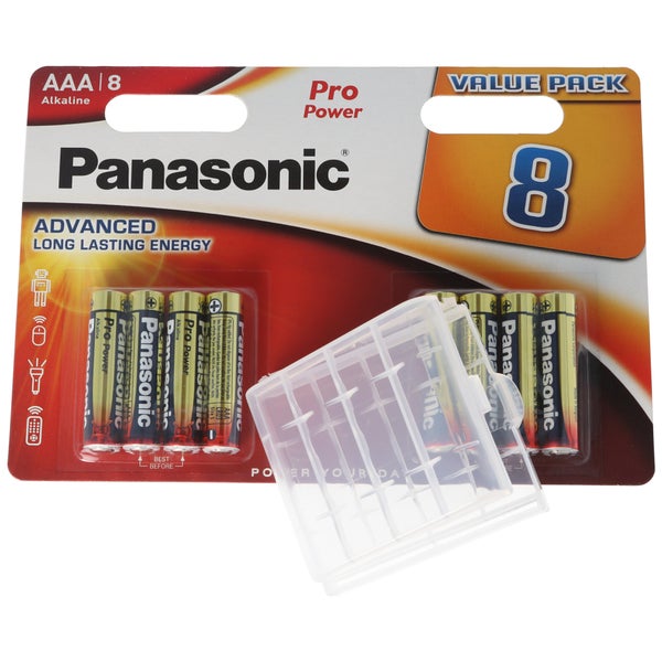 ALL YOU NEED-Paket mit 8x Panasonic AA Batterien, 8x Panasonic AAA Batterien und 2x Aufbewahrungsboxen