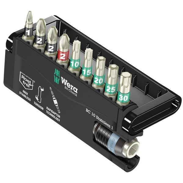 Wera Edelstahl Bit-Check BC 10/9 - 071110