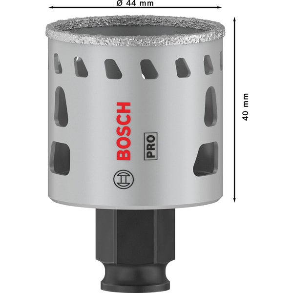 Bohrkronen-Bit mit 44 Millimeter Durchmesser und Bosch Logo