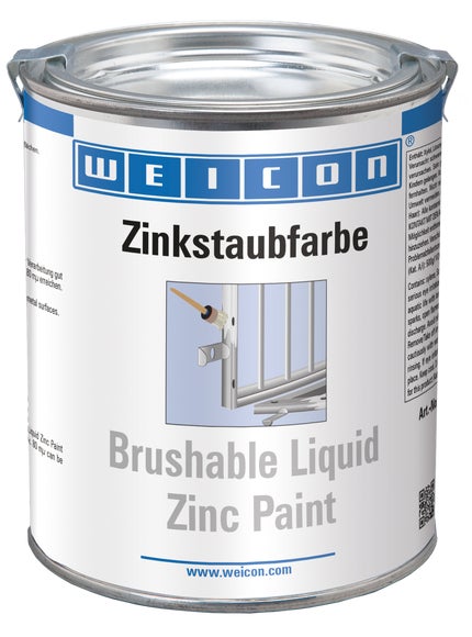 WEICON Zinkstaubfarbe|Korrosionsschutz aus Metallpigmentbeschichtung|750 ml