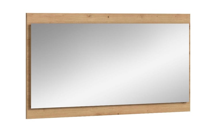 Rechteckiger Spiegel mit Holzrahmen