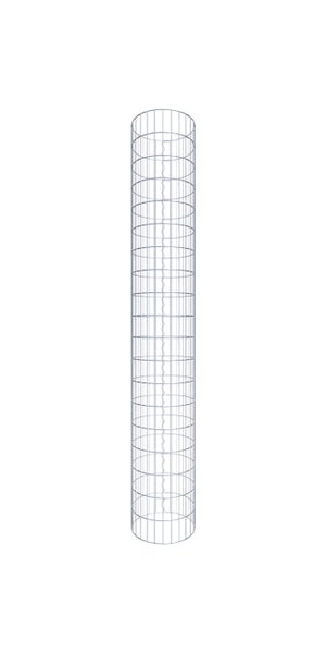 Gabionensäule Durchmesser 42 cm, MW 5 x 10 cm rund - Höhe: 1,90 m