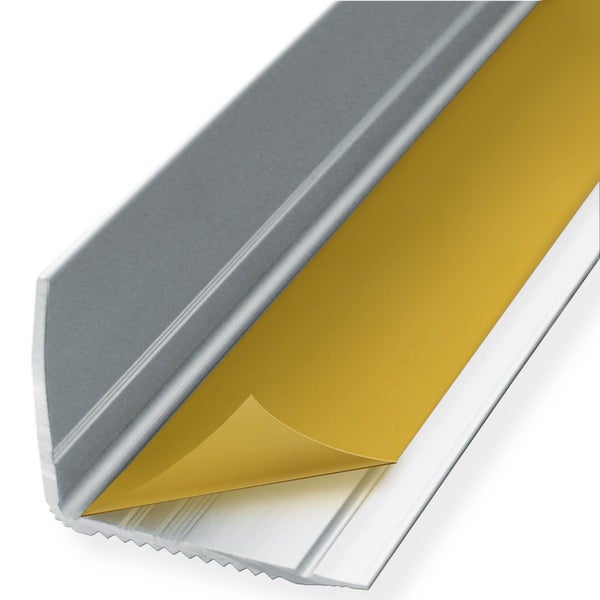 FLOORDIREKT Stufenkantenprofil Integral - Eckig und Vorgebohrt - Silber - 3 x 2 x 100 cm