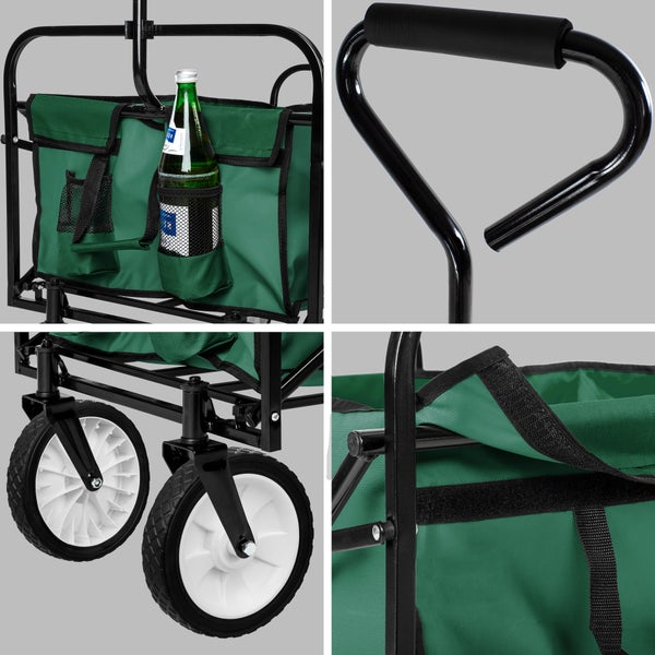 Bollerwagen tectake  Belastbarkeit 80 kg faltbar grün
