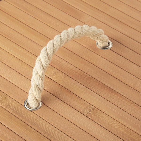 Wäschekorb tectake  42 x 31,5 x 60 cm aus Bambus beige