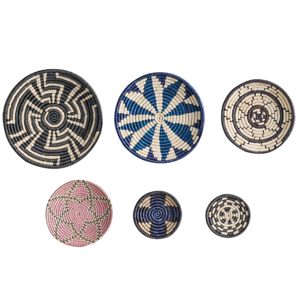 Wanddeko-Set HOABINH Seegras 3/4/5/5/6/7 cm Bunt