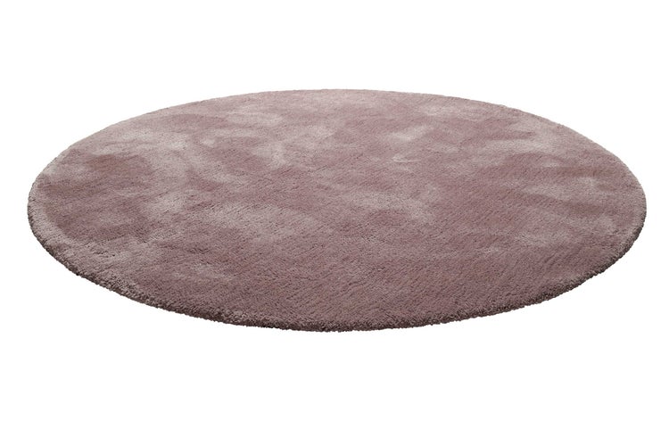 Teppich Rund Altrosa Flieder Hochflor Pisa Homie Living 120 cm rund