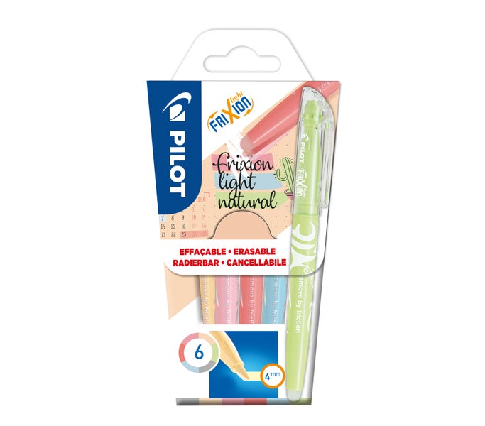 PILOT Textmarker FriXion Light Natural 4.0 (M) 6er Set