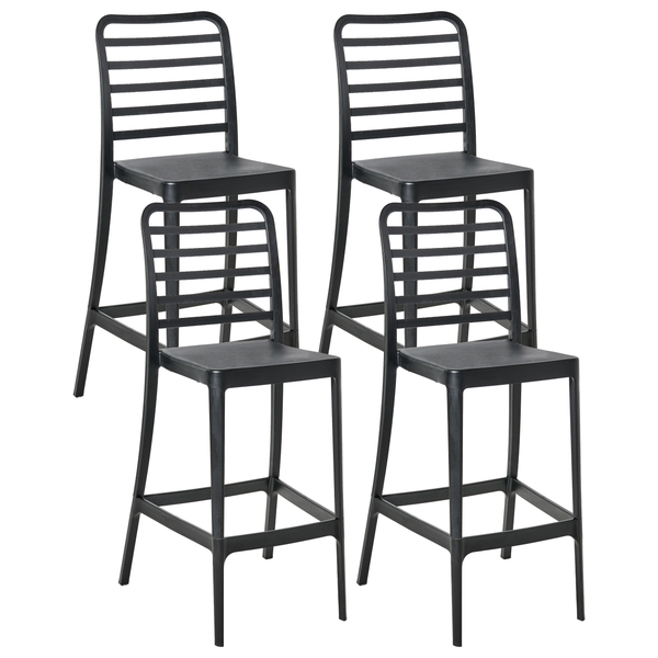 Set mit 4 Barstühlen SECEDA Kunststoff Schwarz