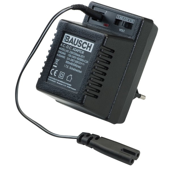 Peter Bausch Netzteil AC zu DC Adapter mit einstellbarer Ausgangsspannung von 3 bis 12 Volt für den Innenbereich